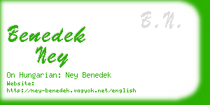 benedek ney business card